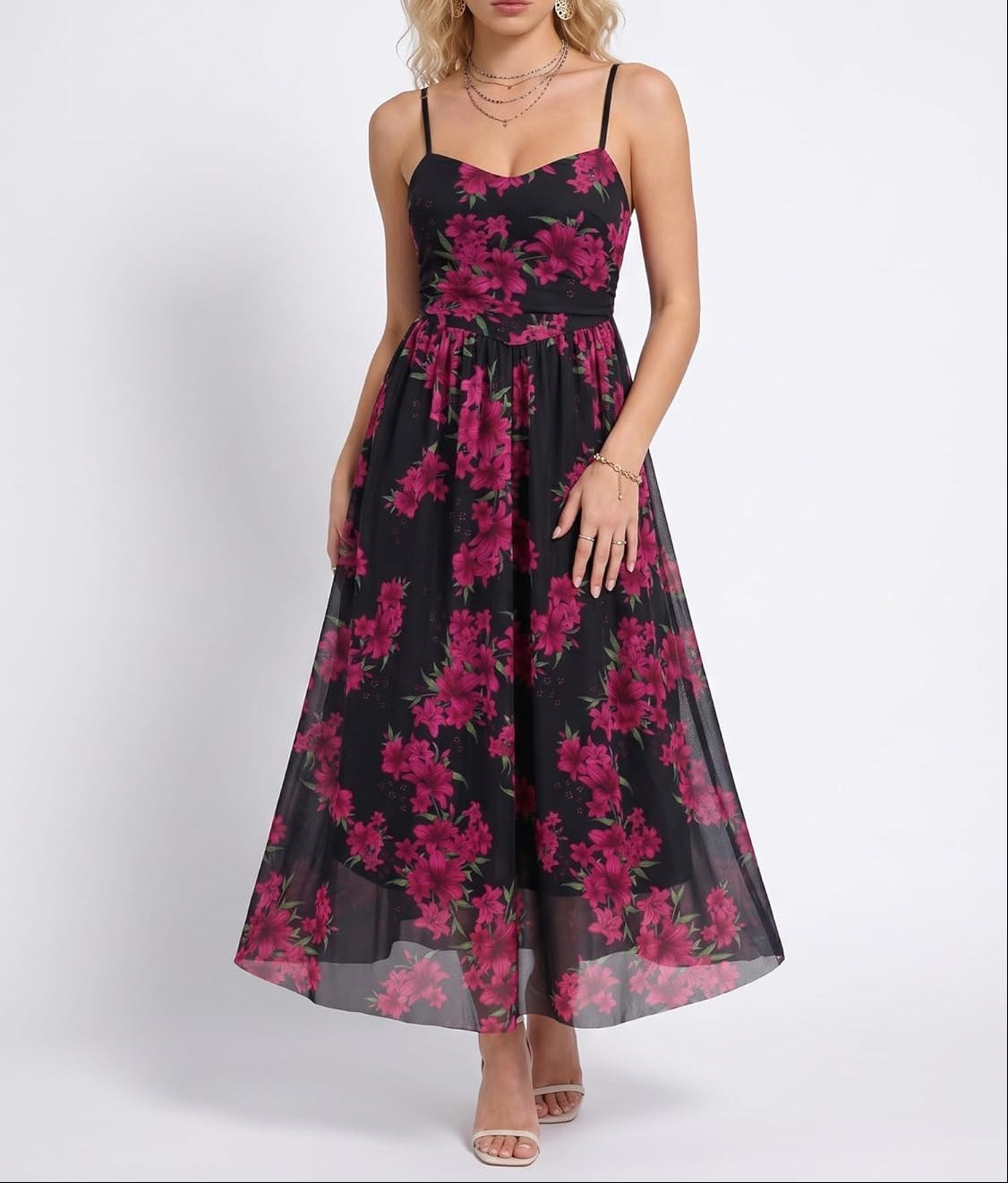 Floral camisole maxi dress