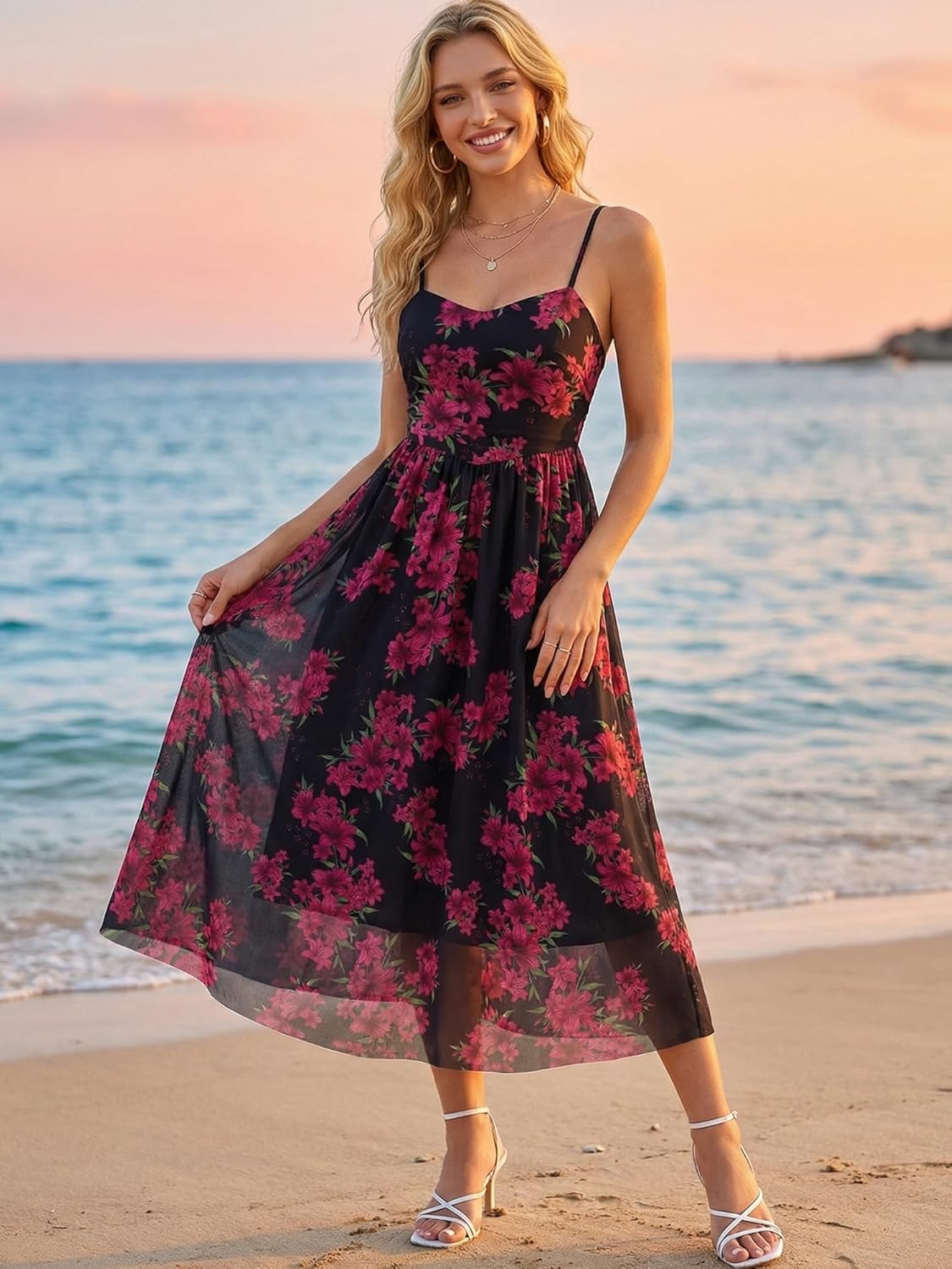 Floral camisole maxi dress