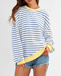 Loose-fit striped pullover