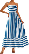 Miya-style printed striped maxi skirt